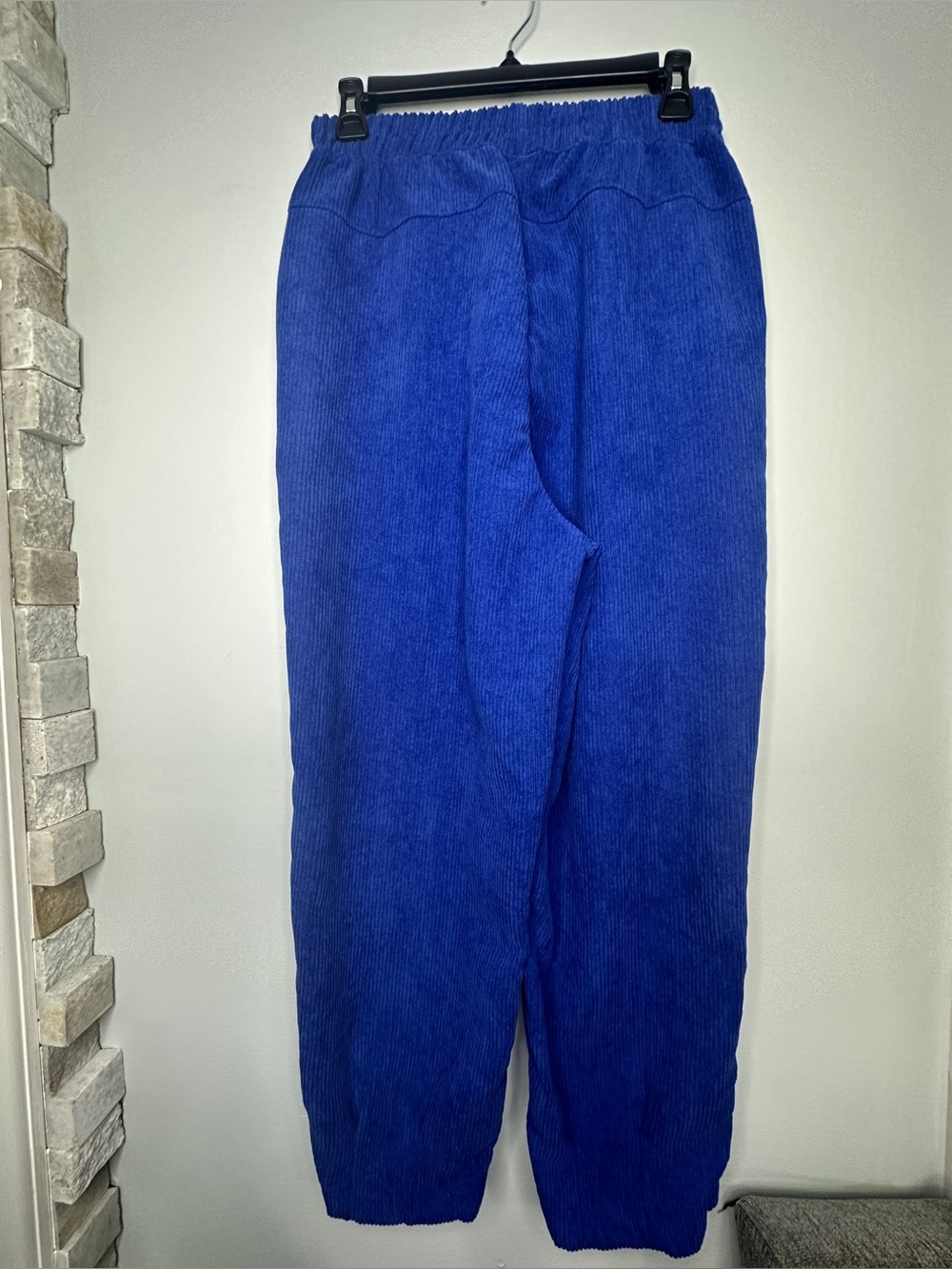 Zenana Royal Blue Corduroy Pants Size Small Elastic Waist